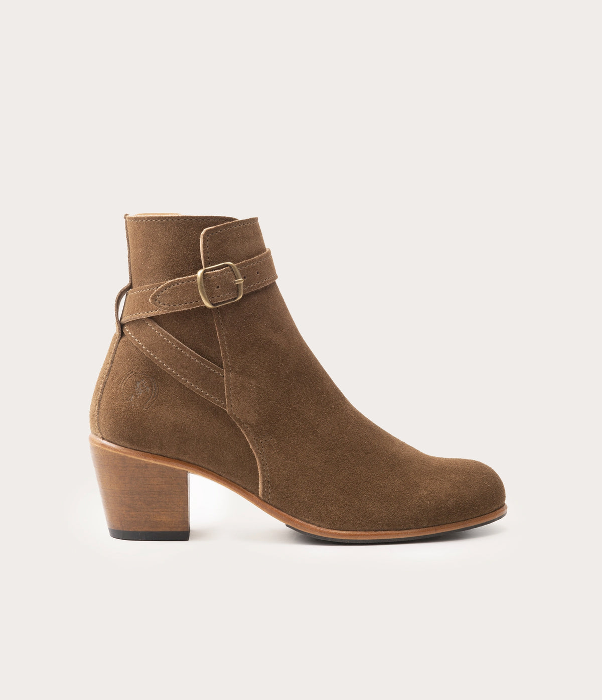 Jaipur Taupe Velvet Ankle Boots - Affordable Price