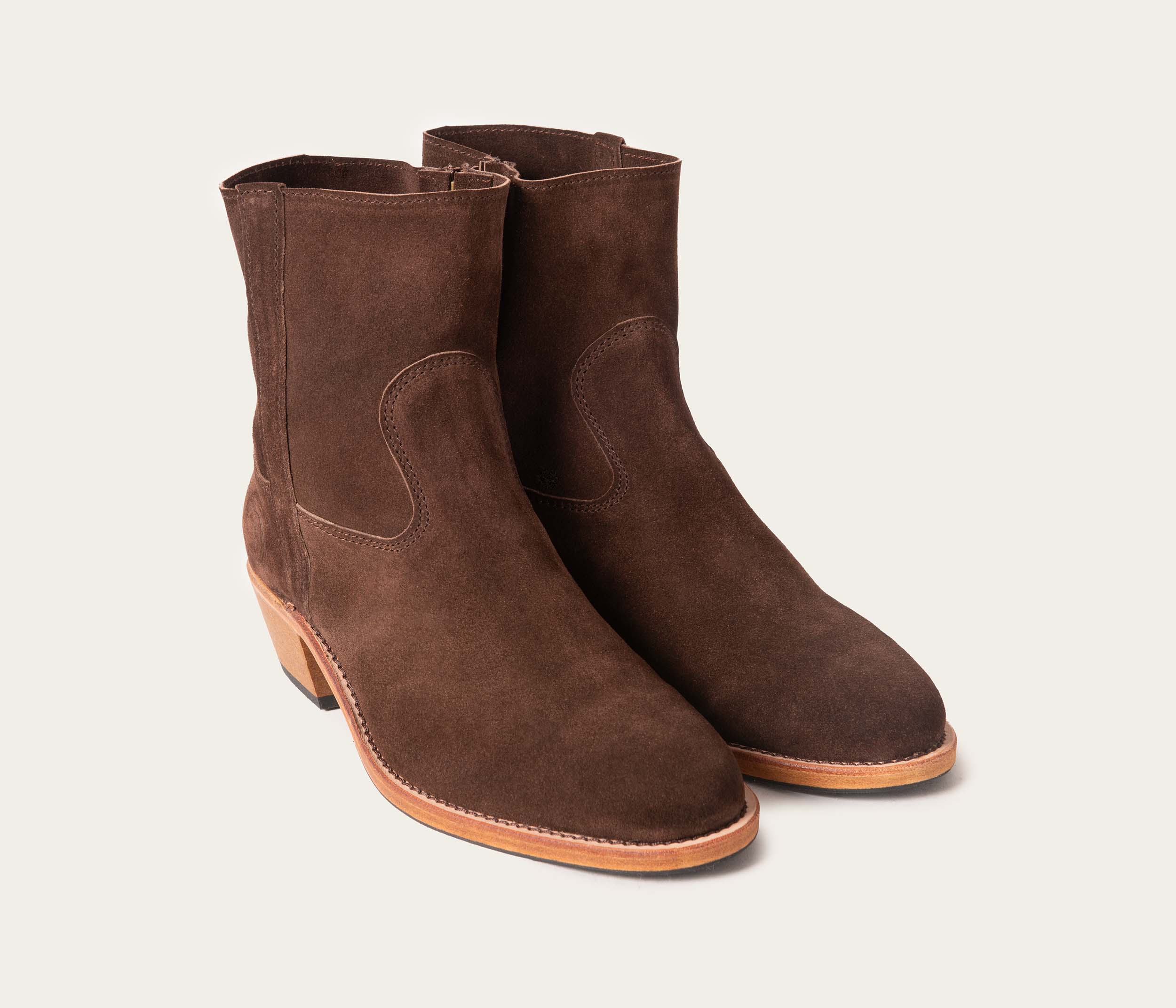 Janis Women's Velvet Chocolate Ankle Boots