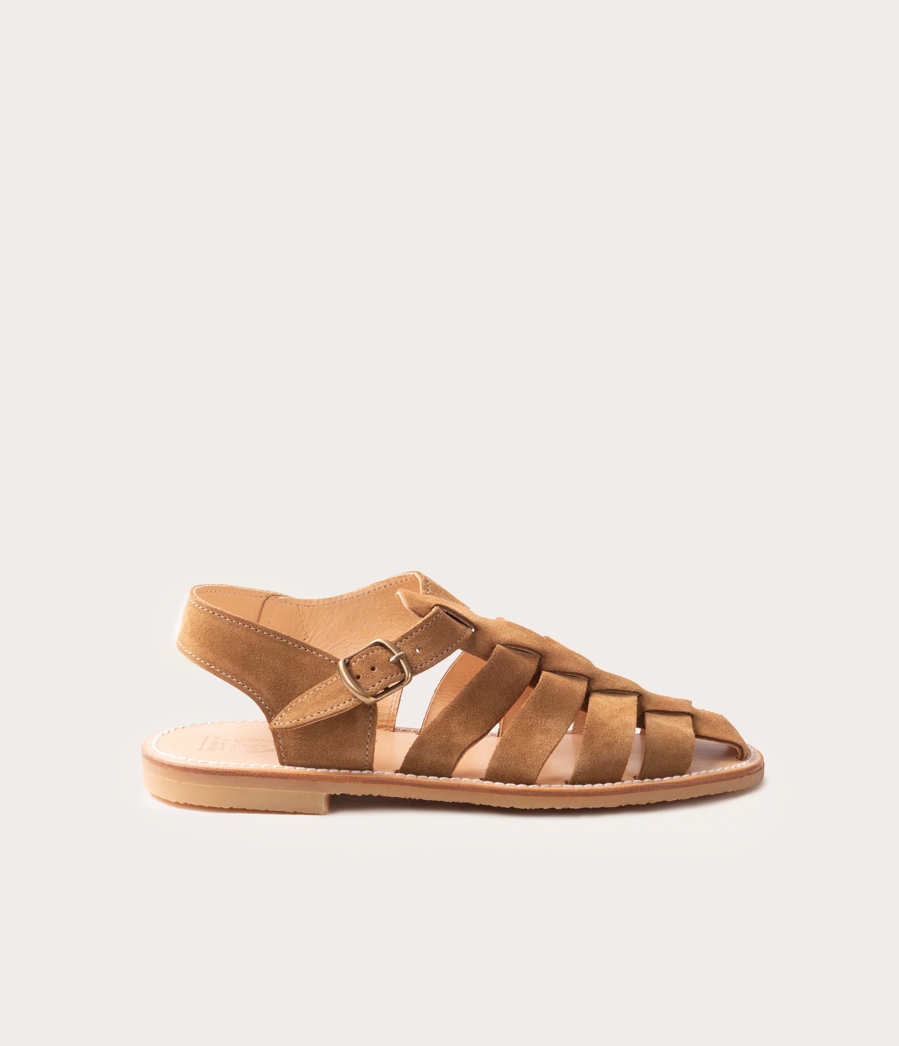 modèle jérome en cuir daim, modèle jerome en cuir velours, modèle jerome la botte gardiane, botte guardianne, botte gardiane, chaussure style pecheur, nu pieds pecheur en cuir daim, nu pieds fabriqué en France, Camargue, sandale camarguaise, label epv