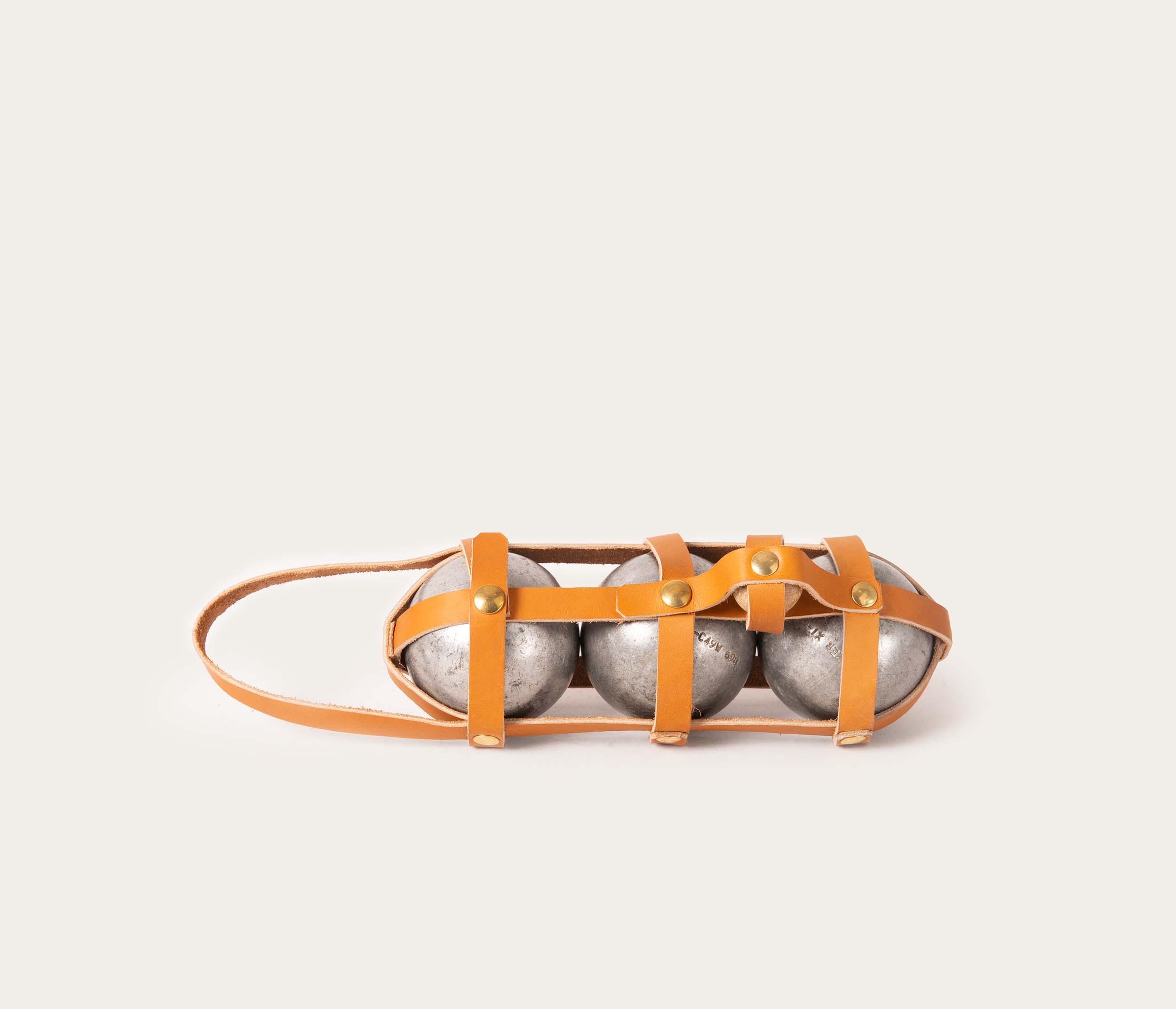 Étui boule de pétanque en cuir