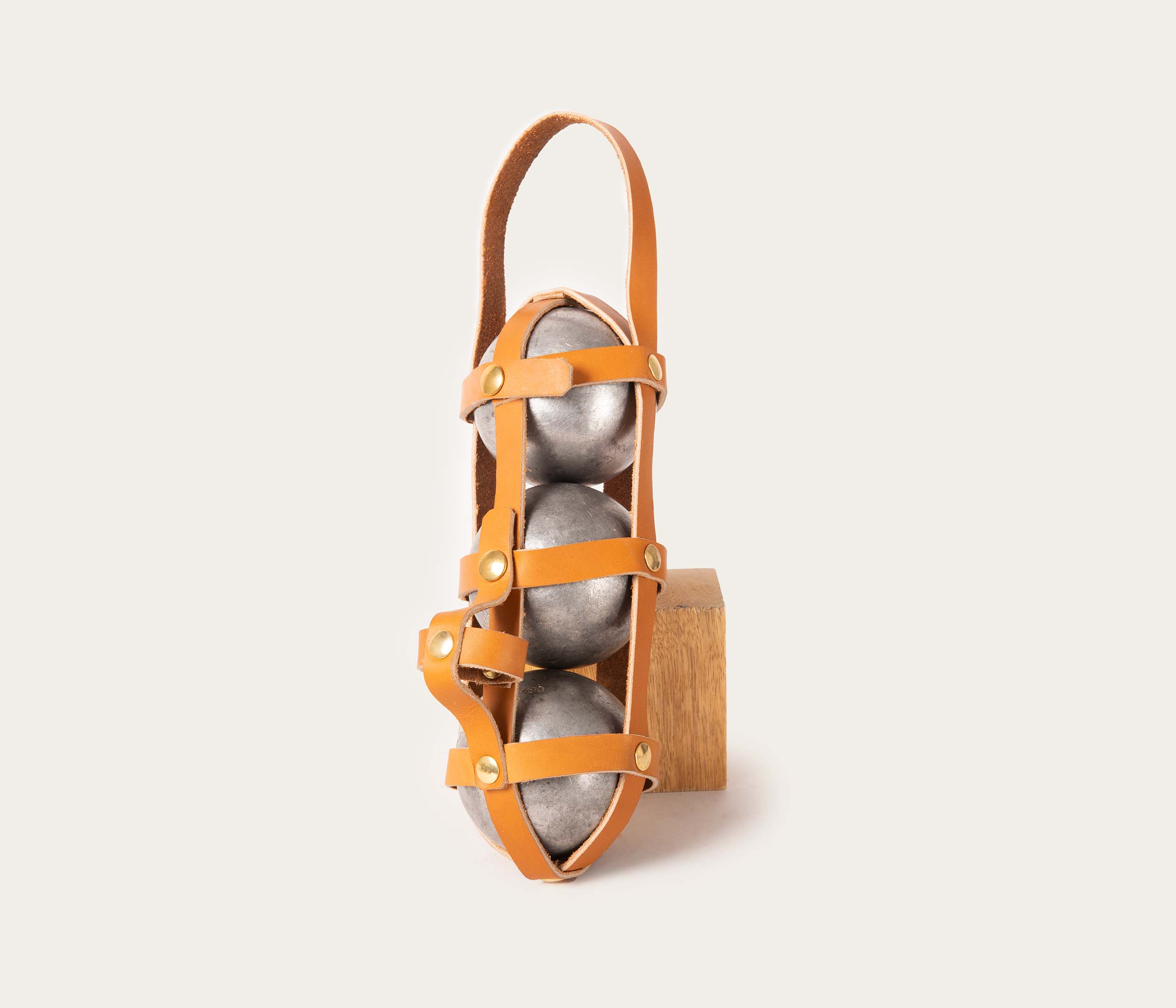 Étui boule de pétanque en cuir