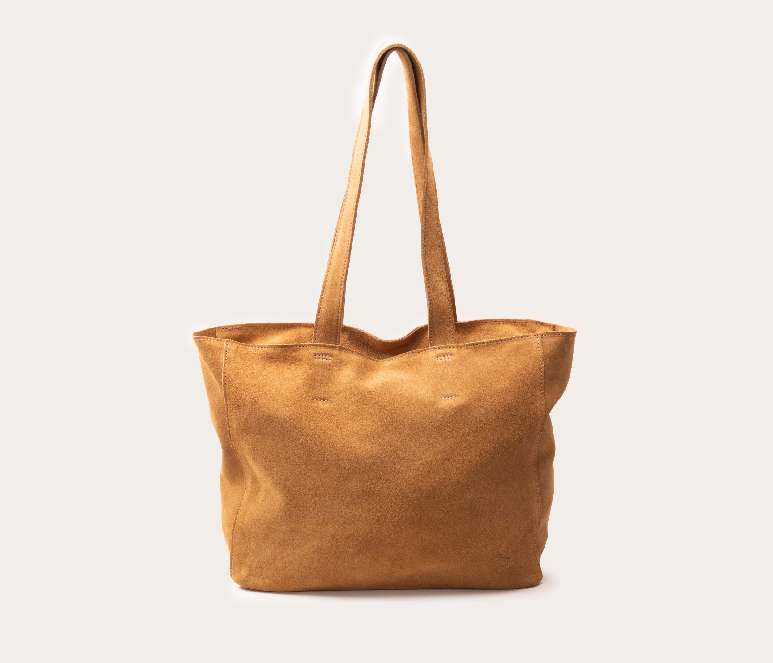sac Pauline la botte gardiane en cuir velours havane, sac cabas en velours sur mesure, sac personnalisé en daim, 