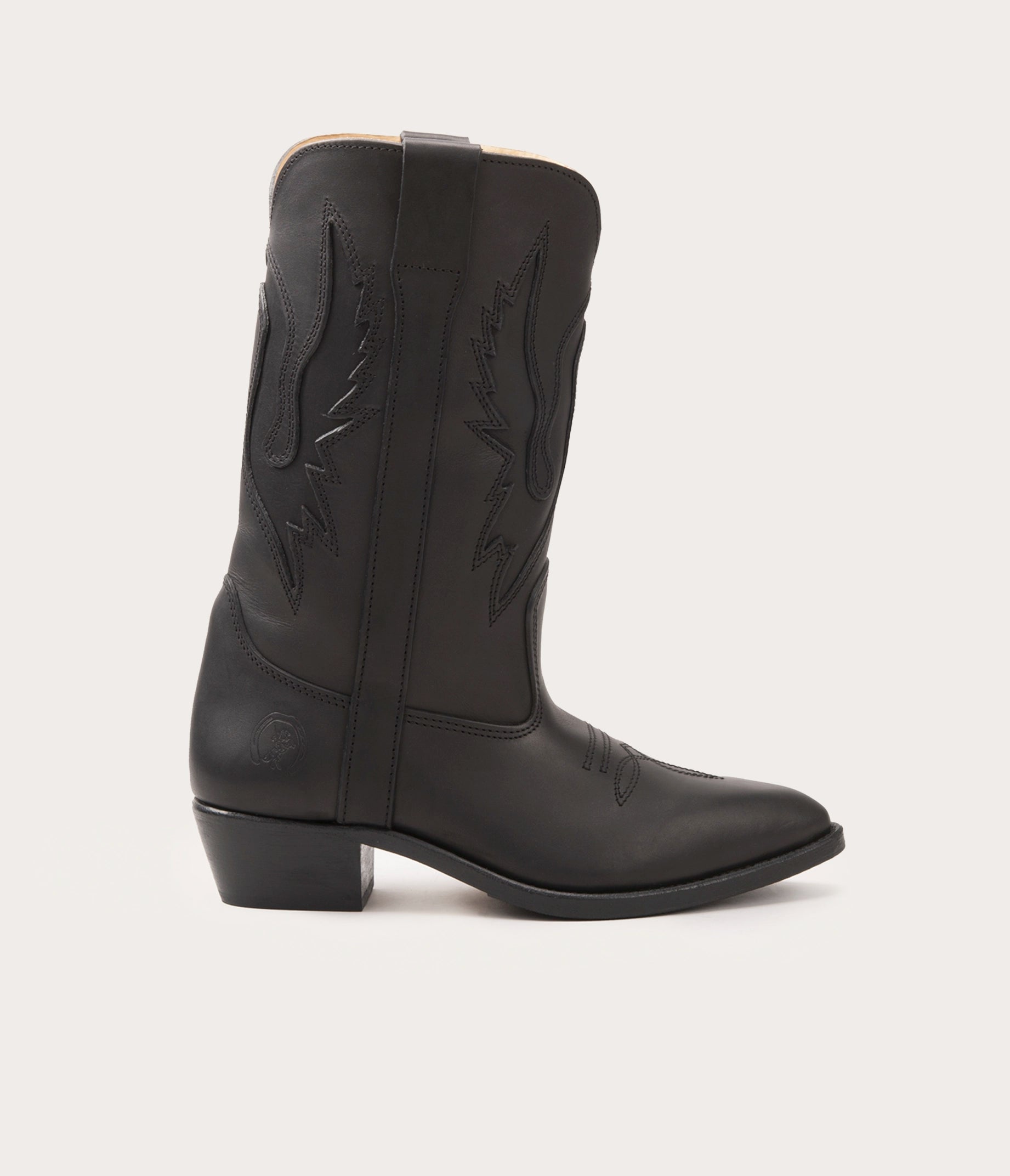 Santiag noire, botte noire, botte cowboy noire, santiag femme, western boots, botte western, fabrication française, bottes made in france, chaussure made in france, camargue, la botte gardiane - botte santiag en cuir femme - botte de cowboy, santiag noire en cuir, santiag en cuir français, santiag artisanale noire