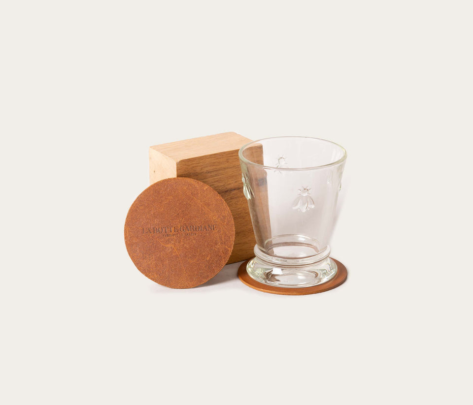 Dessous de verre en cuir naturel