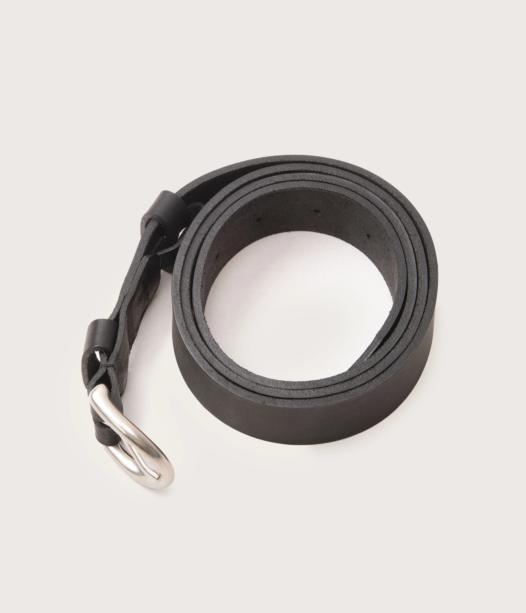 25mm black belt with silver buckle