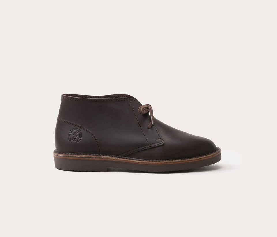 chaussureds la botte gardiane en cuir café - desertboots cafe pour homme - desertboots en cuir pour homme - chassures en cuir homme - La botte gardiane desertboots café - deserboots vue de profil