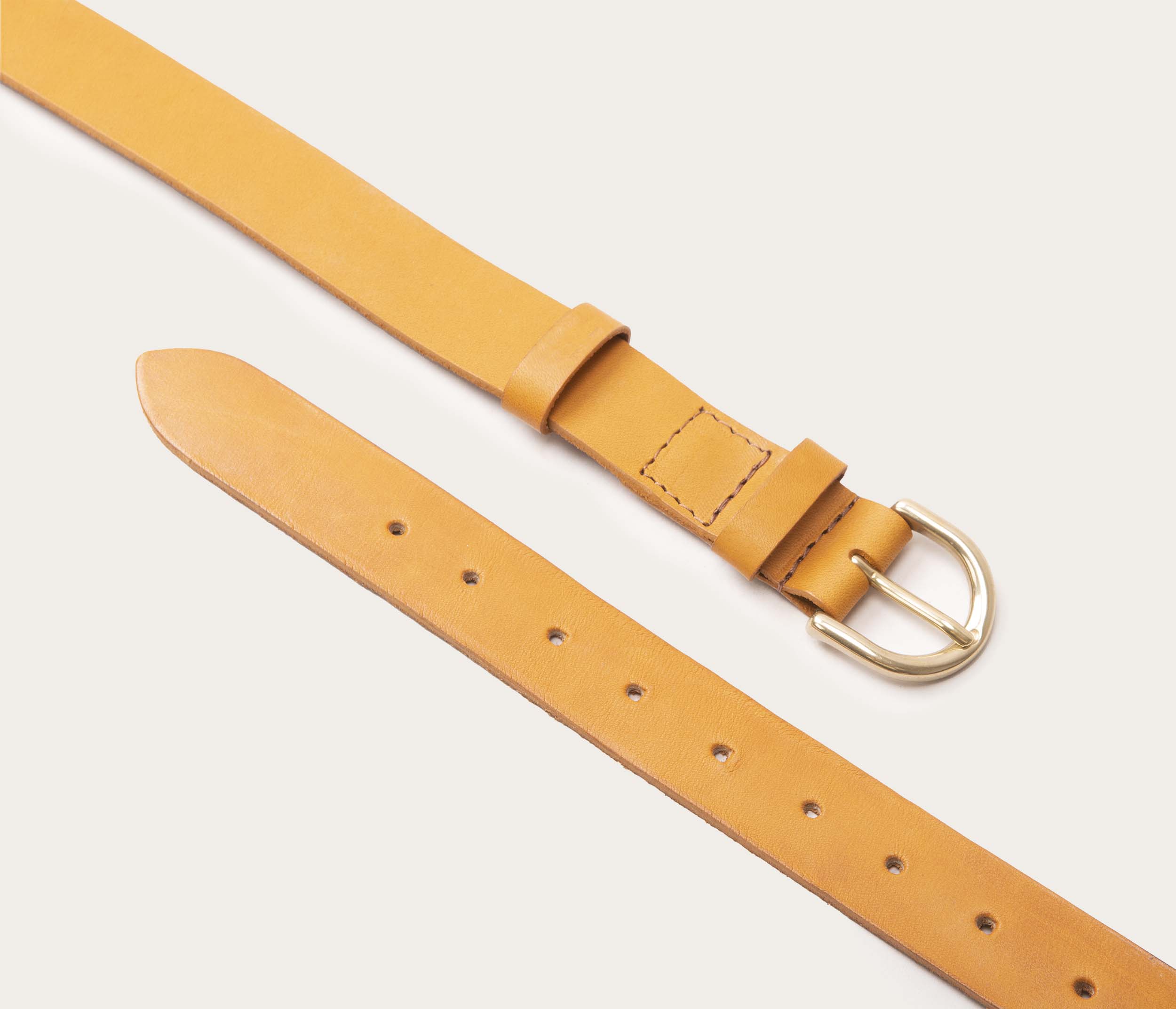 Ceinture 25mm naturel boucle or