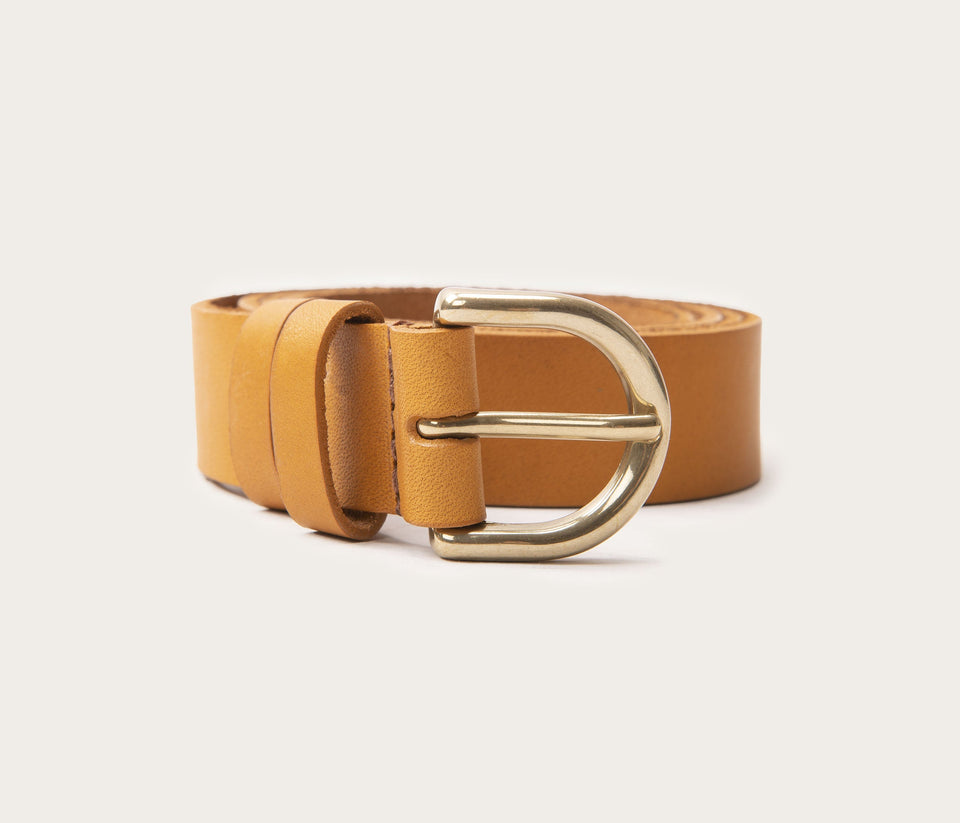 Ceinture 25mm en cuir naturel