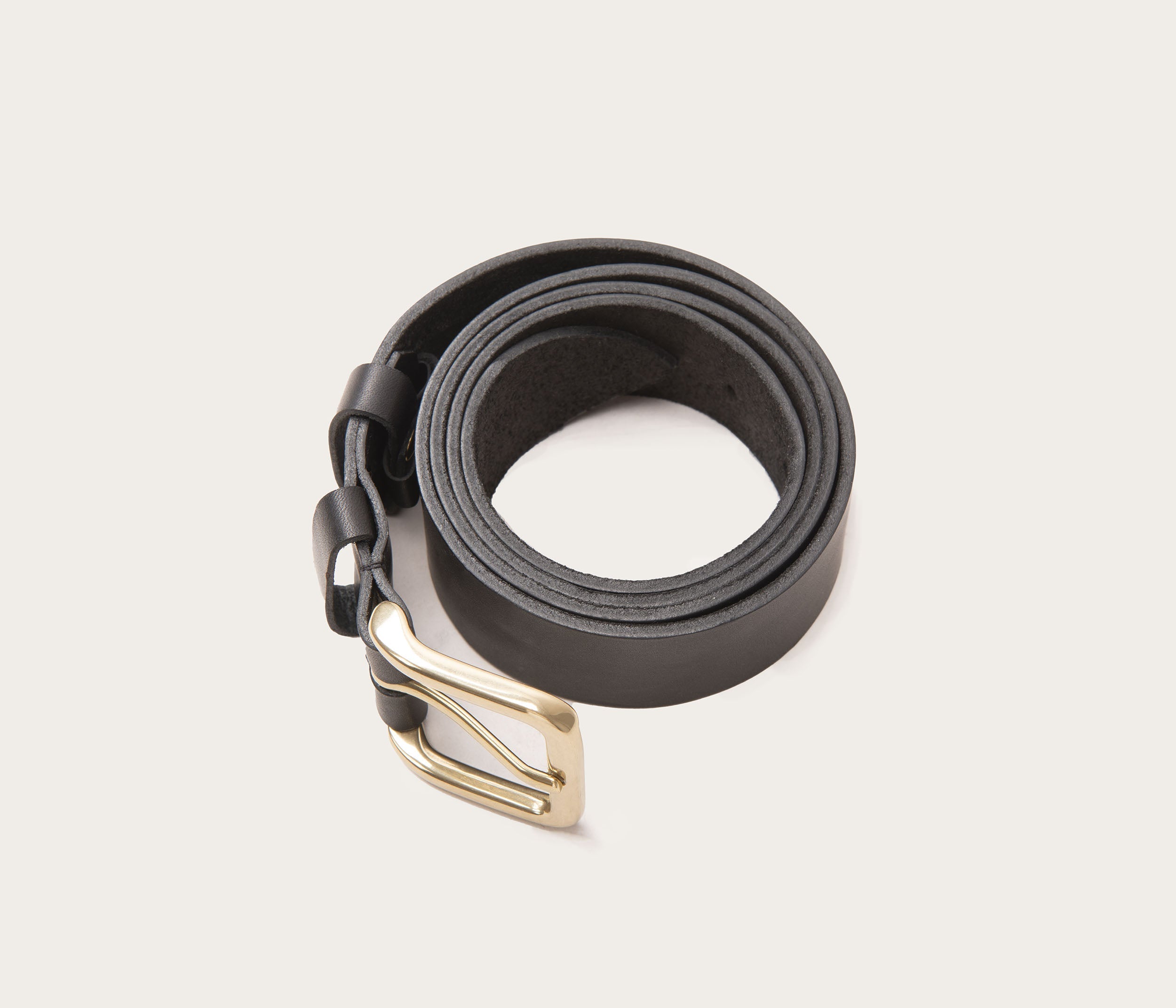 35mm black belt with gold buckle