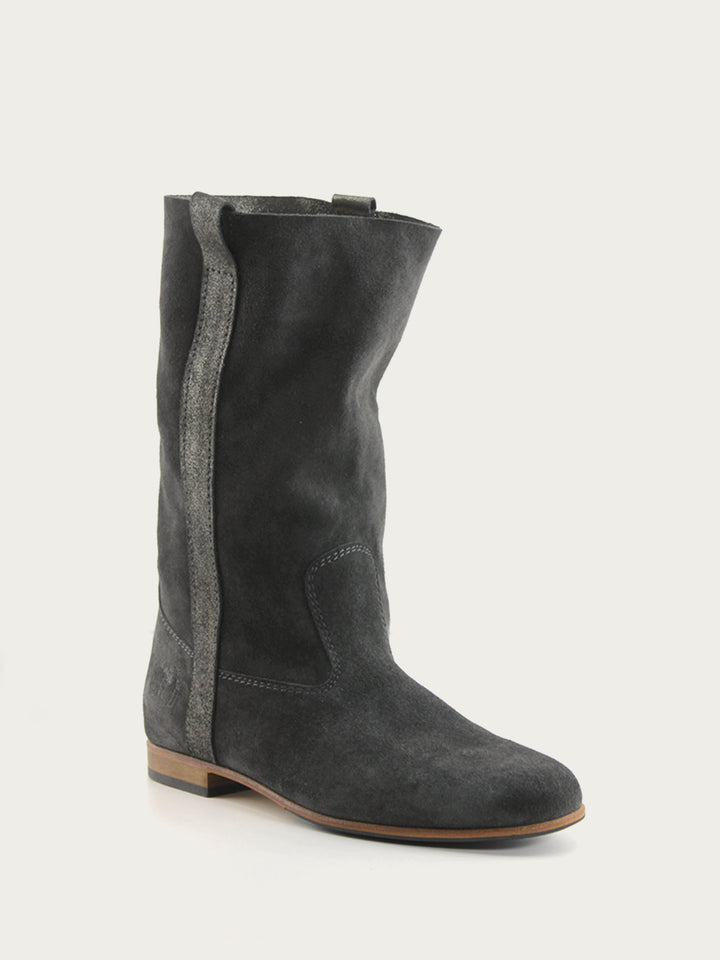 Elena Star Anthracite à Prix Doux Bottes en cuir femme