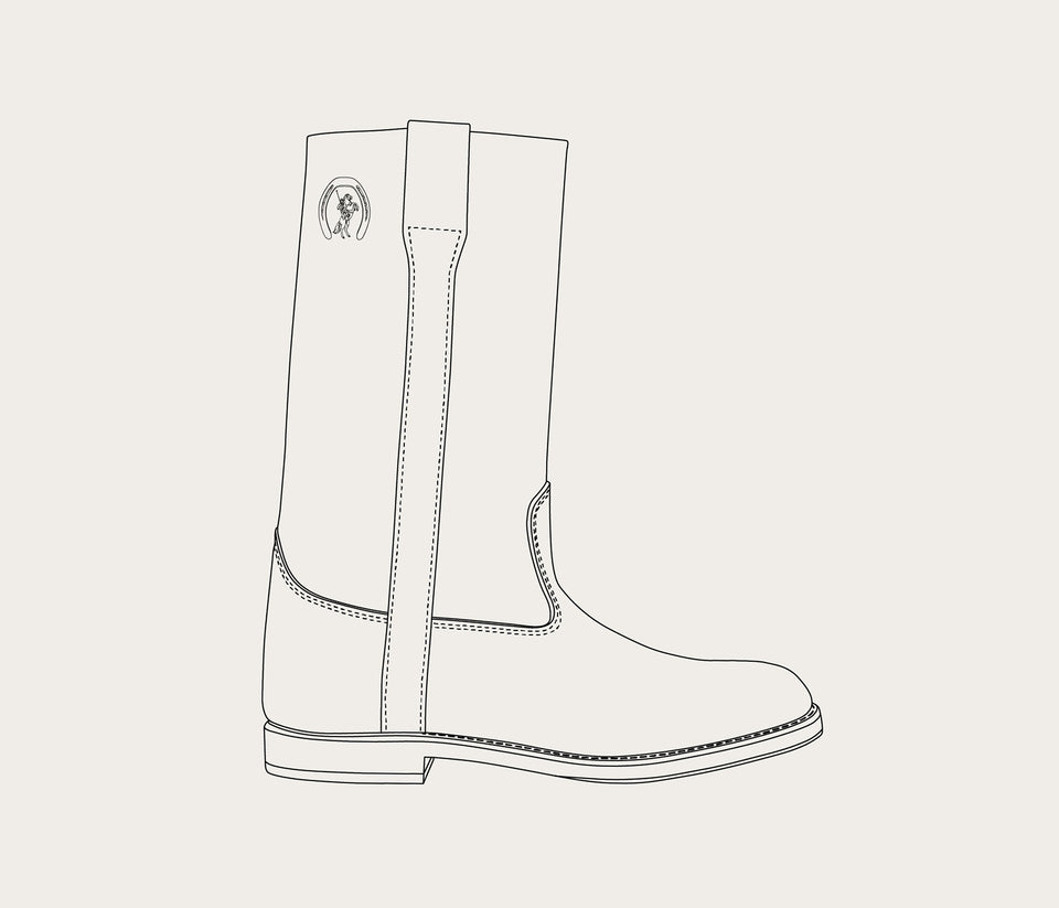 Garance Personnalisé Botte Homme en Cuir, Camarguaise plate