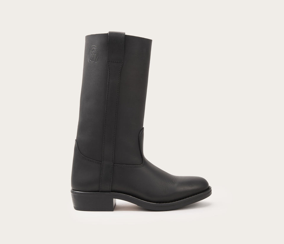 botte gardian - botte style gardian en cuir - botte en cuir homme - botte de qualité homme - botte en cuir suportlo - cuir suportlo noir - botte noires hommes - botte made in france - botte camarguaise traditionnelle - botte camarguaise homme - botte camargue en cuir noir  - artisanat 