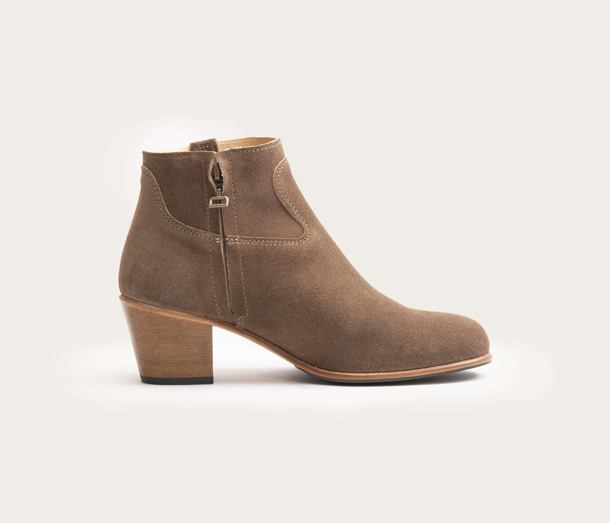 Gil Bottine Velours Taupe - Prix Doux