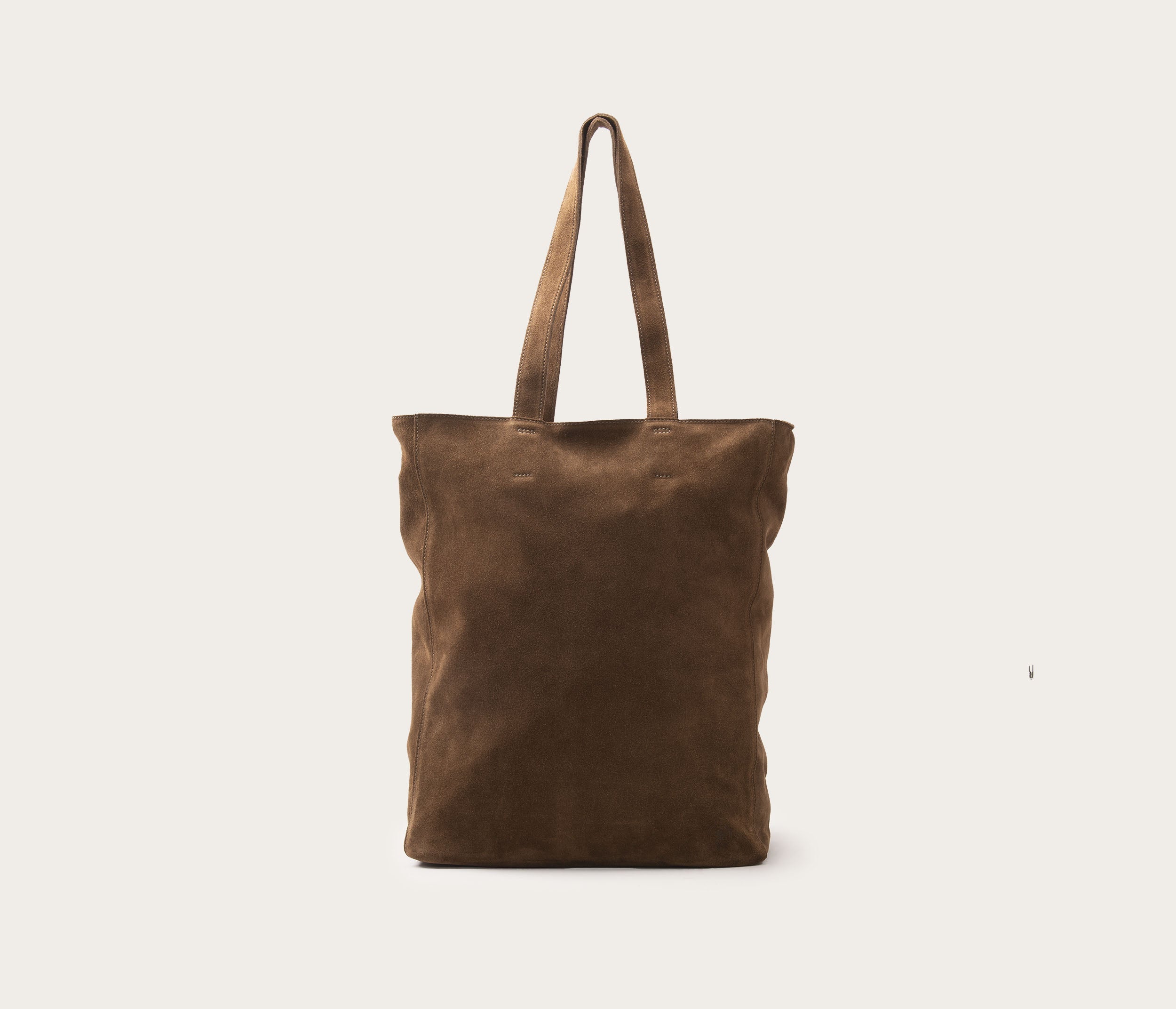 sac velours taupe, sac en cuir velours taupe, sac souple en daim